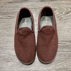 Allbirds Maroon Wool Loungers Slip Ons